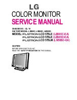 Предварительный просмотр 1 страницы LG Flatron LCD 575LE Service Manual