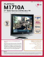 Preview for 1 page of LG FLATRON M1710A Specifications