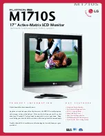 Preview for 1 page of LG FLATRON M1710S Specifications