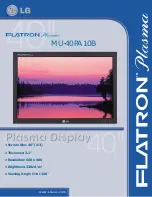 Предварительный просмотр 3 страницы LG Flatron MU-60PZ10B Specifications