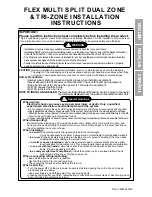 Preview for 1 page of LG FLEX MULTI SPLIT Installation Instructions Manual