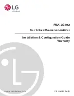 Предварительный просмотр 1 страницы LG FMA-LG102 Installation & Configuration Manual Warranty