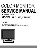 LG FPD1570 Service Manual предпросмотр