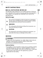 Preview for 3 page of LG FT015V9BL Owner'S Manual