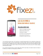 Preview for 1 page of LG G3 D851 Disassemble Manual