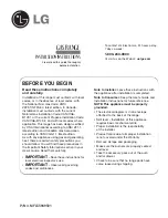 Preview for 1 page of LG GAS RANGE Installation Instructions Manual