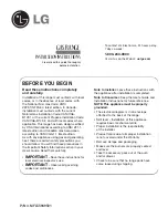 LG GAS RANGE Installation Instructions Manual preview