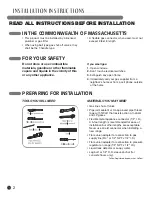 Preview for 2 page of LG GAS RANGE Installation Instructions Manual