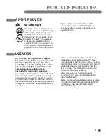 Preview for 5 page of LG GAS RANGE Installation Instructions Manual