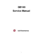 LG GB160 Service Manual предпросмотр