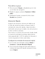 Предварительный просмотр 105 страницы LG GD570 (Spanish) Manual Del Propietario