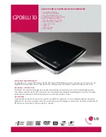 Preview for 1 page of LG GE20LU10 -  Super Multi Specifications