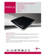 Предварительный просмотр 1 страницы LG GE20LU10 -  Super Multi Specifications