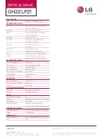 Preview for 2 page of LG GH22LP21 Specifications