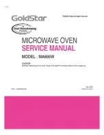 Preview for 1 page of LG GoldStar MA695W Service Manual