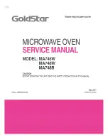 Preview for 1 page of LG GoldStar MA745W Service Manual