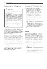 Предварительный просмотр 10 страницы LG GR-5D725SL Owner'S Manual