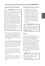 Предварительный просмотр 11 страницы LG GR-B24FWAHL Owner'S Manual