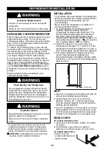 Предварительный просмотр 10 страницы LG GR-L258USJH Owner'S Manual