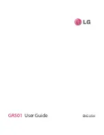 LG GR501 User Manual preview