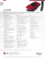 Preview for 2 page of LG GS170 Specification Sheet