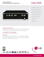 LG GSA-E40L Specifications preview