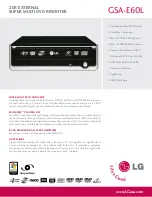 LG GSA-E60L Specifications предпросмотр