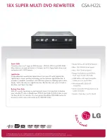 LG GSA-H22L Specifications preview