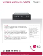 LG GSA-H22L Specifications предпросмотр