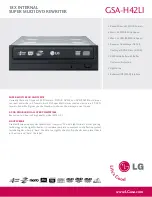 LG GSA-H42LI Specifications preview