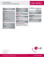Preview for 2 page of LG GSA-H54LI Specification Sheet
