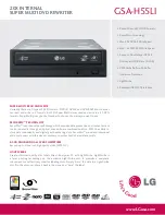 LG GSA-H55LI Specifications preview