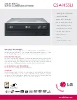 Предварительный просмотр 1 страницы LG GSA-H55LI Specifications