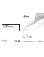 LG GT405 Owner'S Manual preview