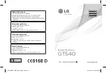 LG GT540 Quick Reference Manual preview