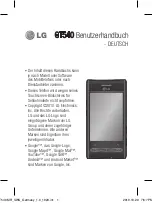 Предварительный просмотр 3 страницы LG GT540 Quick Reference Manual