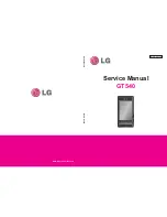 Preview for 1 page of LG GT540 Service Manual