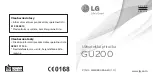 Preview for 1 page of LG GU200 Quick Reference Manual