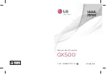 Preview for 1 page of LG GX500 User Manual