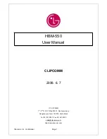 LG HBM-550 User Manual preview