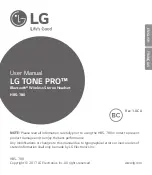 LG HBS-780 User Manual preview