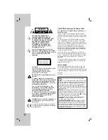 Preview for 2 page of LG HR352SC Owner'S Manual