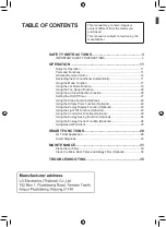 Preview for 2 page of LG I22TQC Owner'S Manual