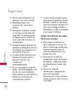 Предварительный просмотр 93 страницы LG Imprint (Spanish) Manual Del Propietario