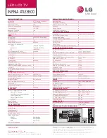 Preview for 2 page of LG INFINIA 47LE8500 Specifications