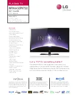 LG INFINIA 50PK750 Specification preview