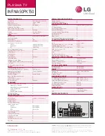 Preview for 2 page of LG INFINIA 50PK750 Specifications