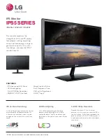 LG IPS225T Specifications предпросмотр