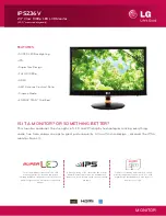 Предварительный просмотр 1 страницы LG IPS236V Specification