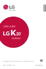 Preview for 1 page of LG K20 LG-RS501 User Manual